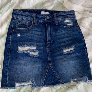 jean skirt- medium wash